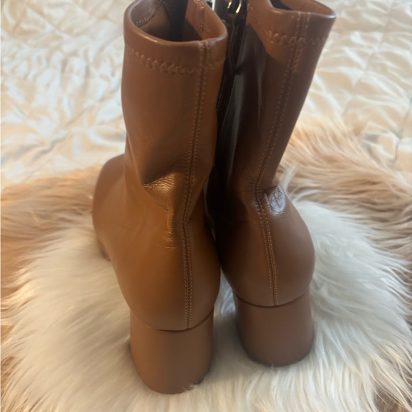 AEROSOLES Chic Tan Faux Leather Heeled Boots - Picture 4 of 5